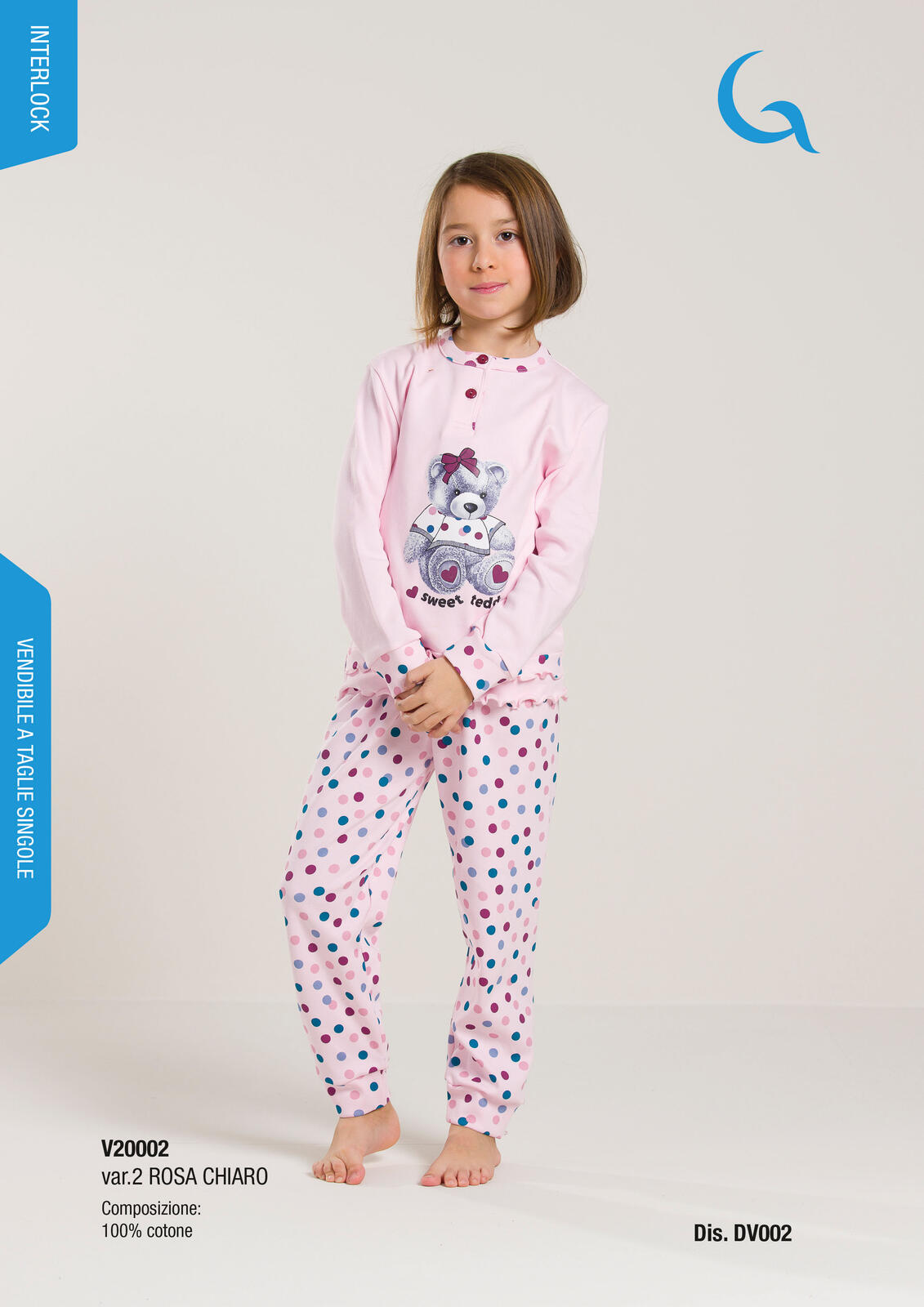 PIGIAMA BAMBINA M/L V20002 Tellini S.r.l. Ingrosso Abbigliamento